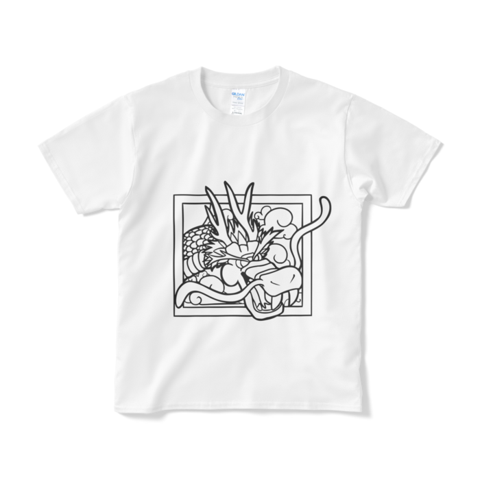 龍８のTシャツ文字なし- S - ホワイト(1)