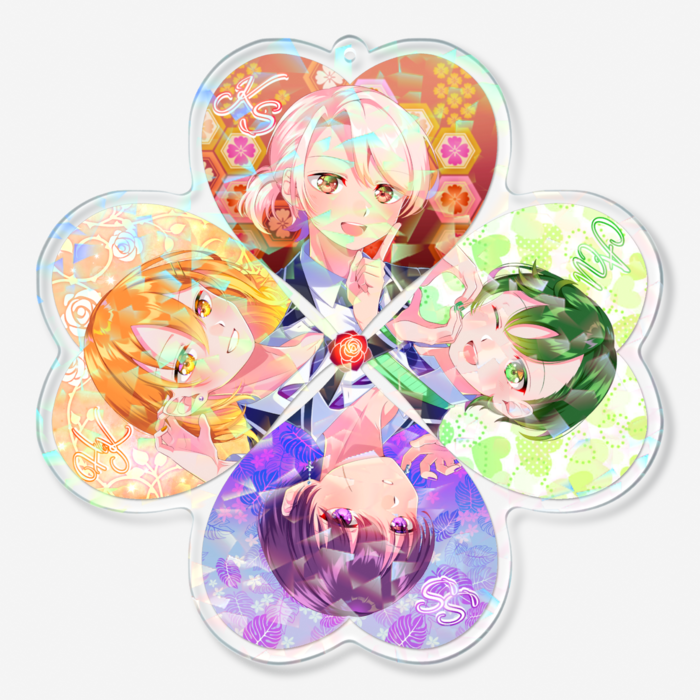 ホログラムアクリルキーホルダー - 100 × 100mm