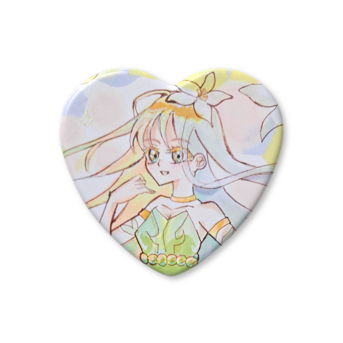 ハート缶バッジ - 57 × 52.5mm(3)