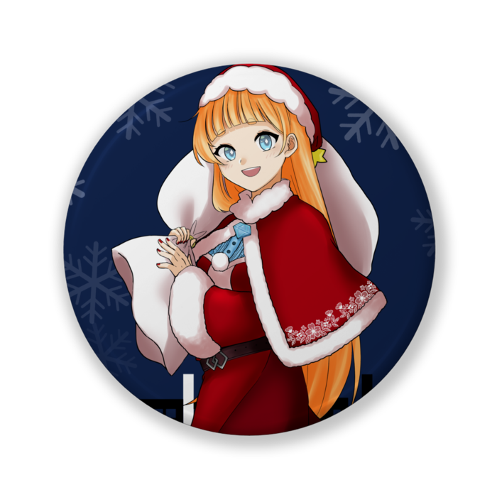 クリスマス缶バッジ(バリュー) - 32mm