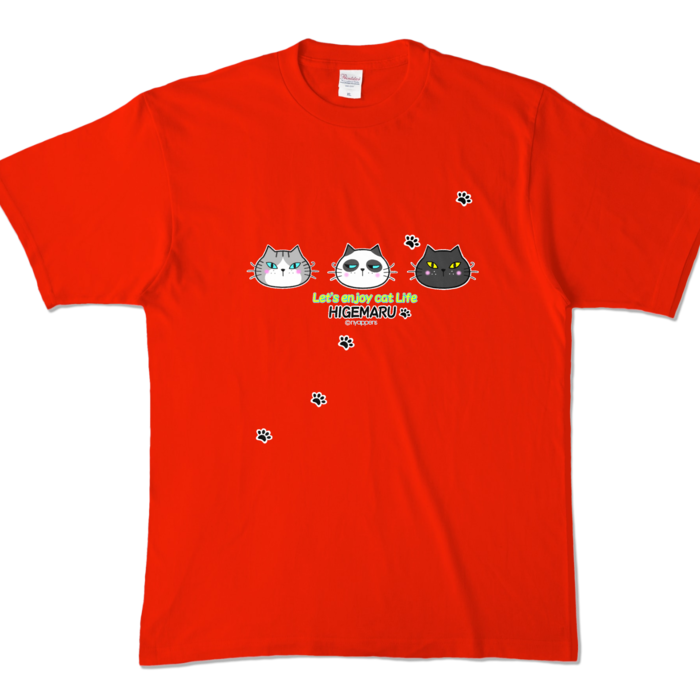 カラーTシャツ - XL - レッド (濃色)