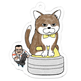 猫とおじさんカーリングアクキー Atelier Mustache By 菅嶋さとる Booth