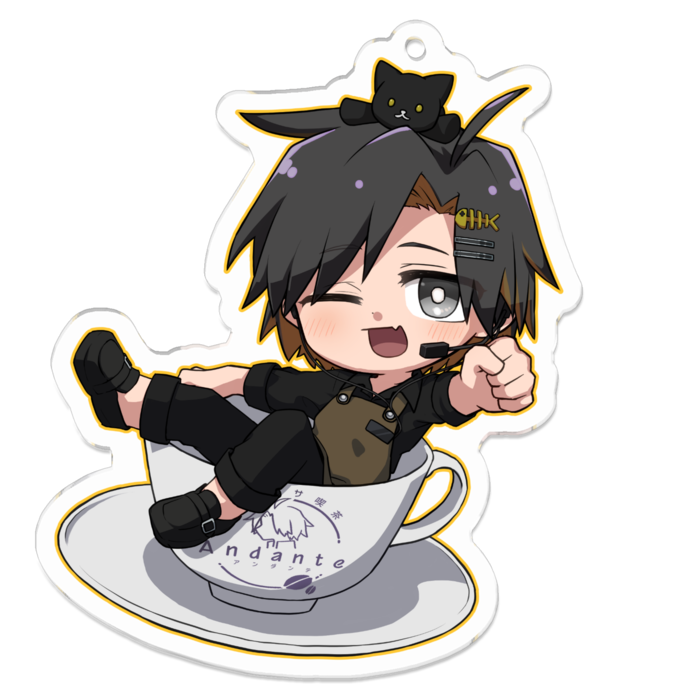 アクリルキーホルダー - 70 x 70 (mm)ろまに