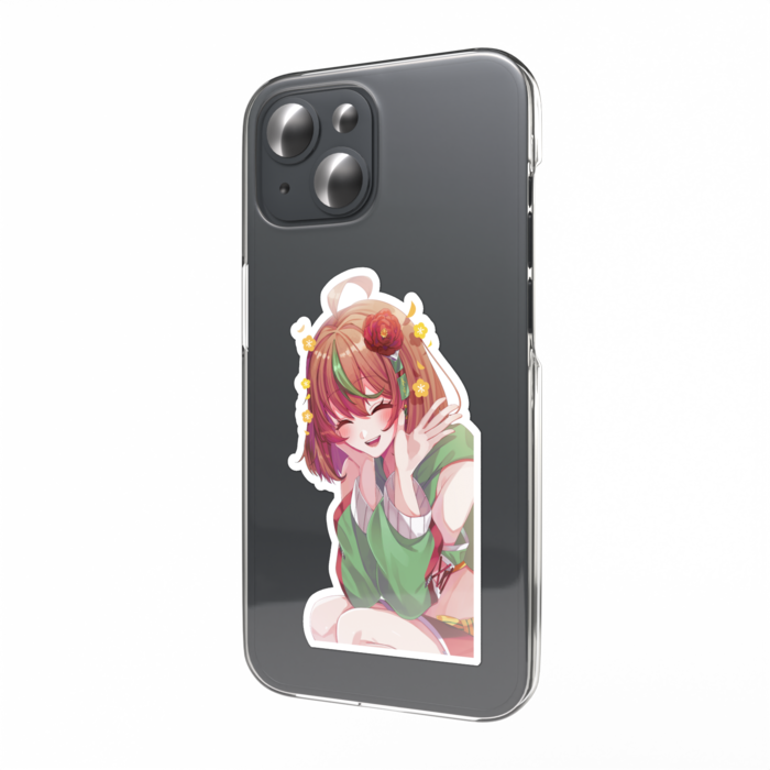 スマホステッカー(満面の笑み) - W55 × H91mm 以内