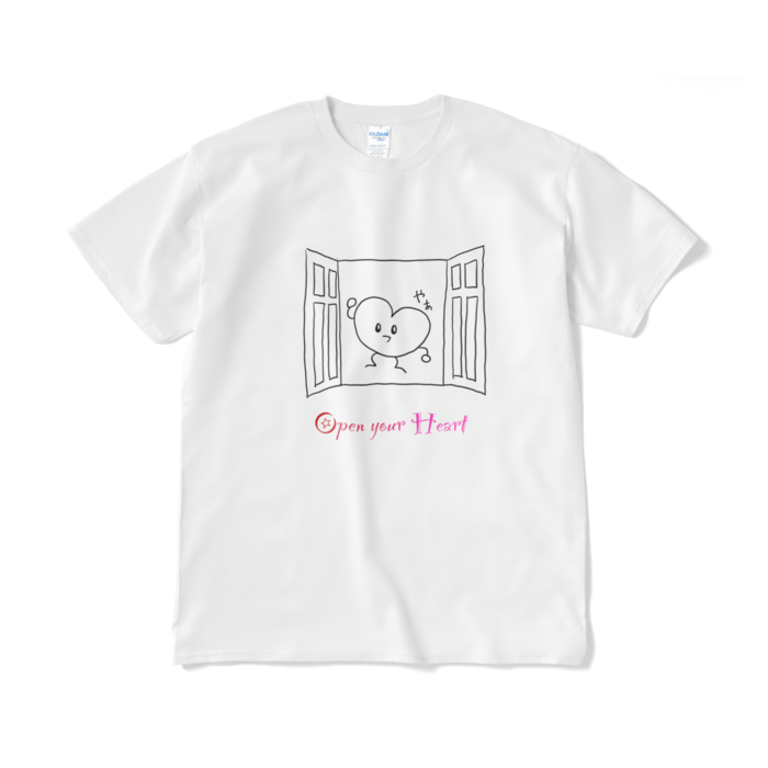 Tシャツ(短納期) - XL - ホワイト(文字色:レッド)