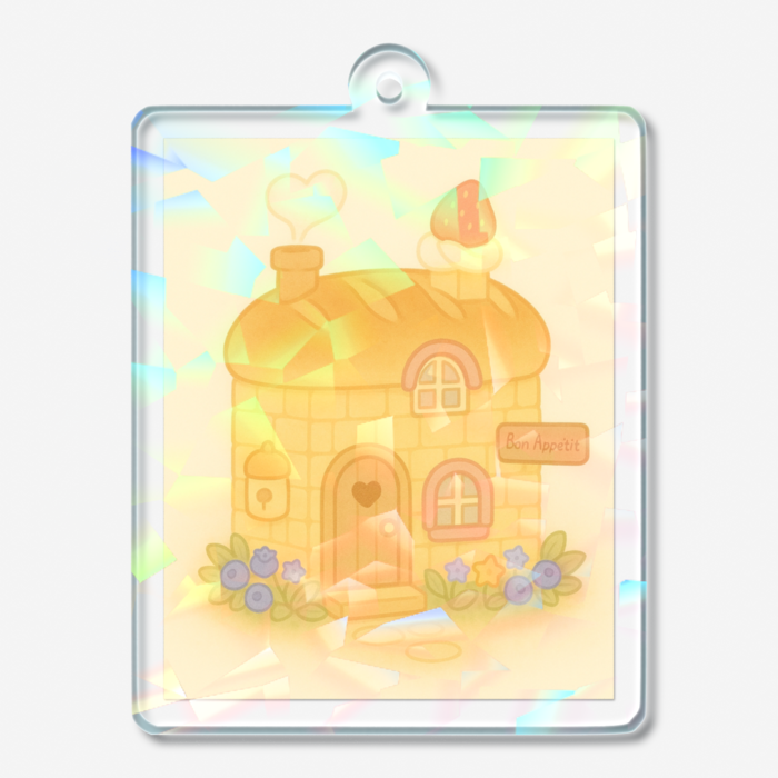 ホログラムアクリルキーホルダー - 50 × 50mm