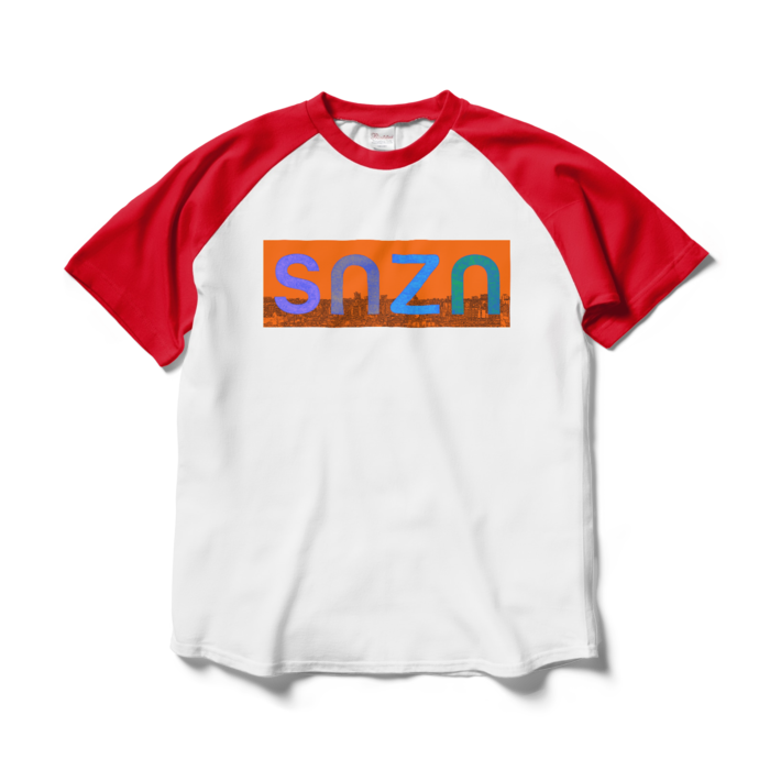 ラグランTシャツ - L - ホワイト×レッド