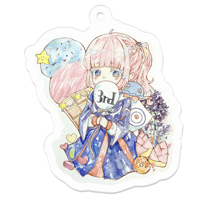アクリルキーホルダー - 50 x 50 (mm)