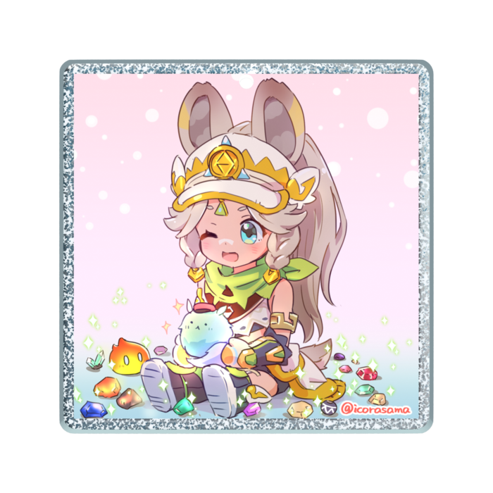 ラメアクリルキーホルダー - 50 × 50mm