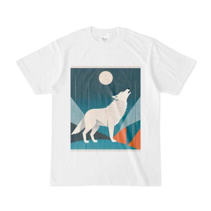 オオカミTシャツ - S - 白