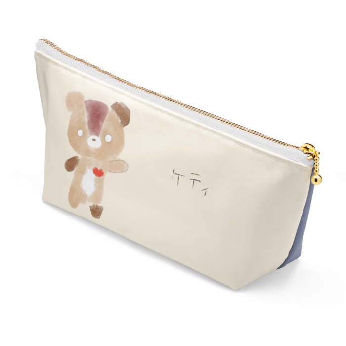 ポーチ - 長さ21.5cm / 高さ10cm - ホワイト