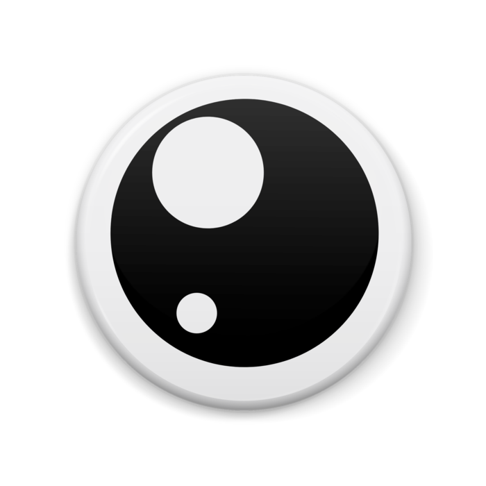 めだま（瞳孔広ver）缶バッジ - 57mm