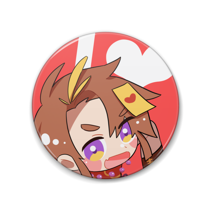 I❤わんたお缶バッジ - 88mm