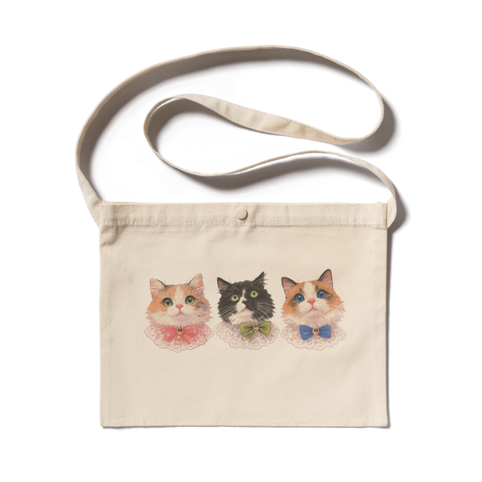 サコッシュ - 300 x 230 (mm)-ナチュラル