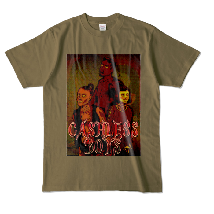 カラーTシャツ - L - オリーブ (濃色)