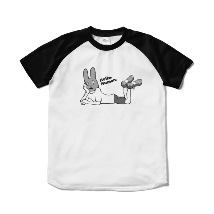 ラグランTシャツ - S - ホワイト×ブラック