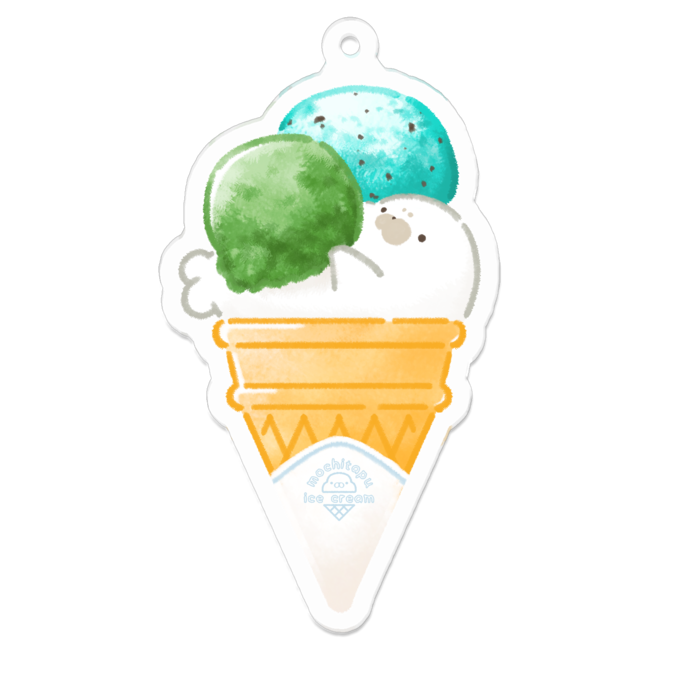 もちたぷあざらしアクリルキーホルダー（チョコミント＆抹茶