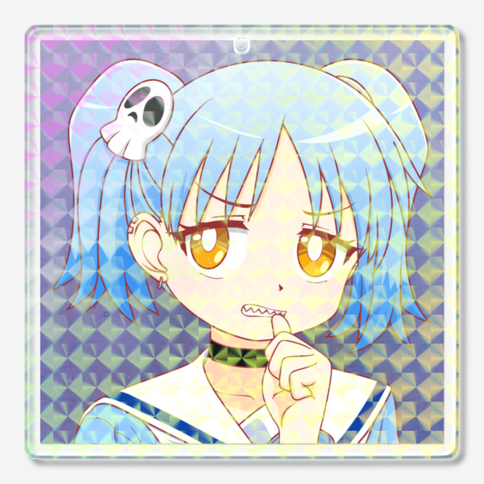 ホログラムアクリルキーホルダー - 70 × 70mm