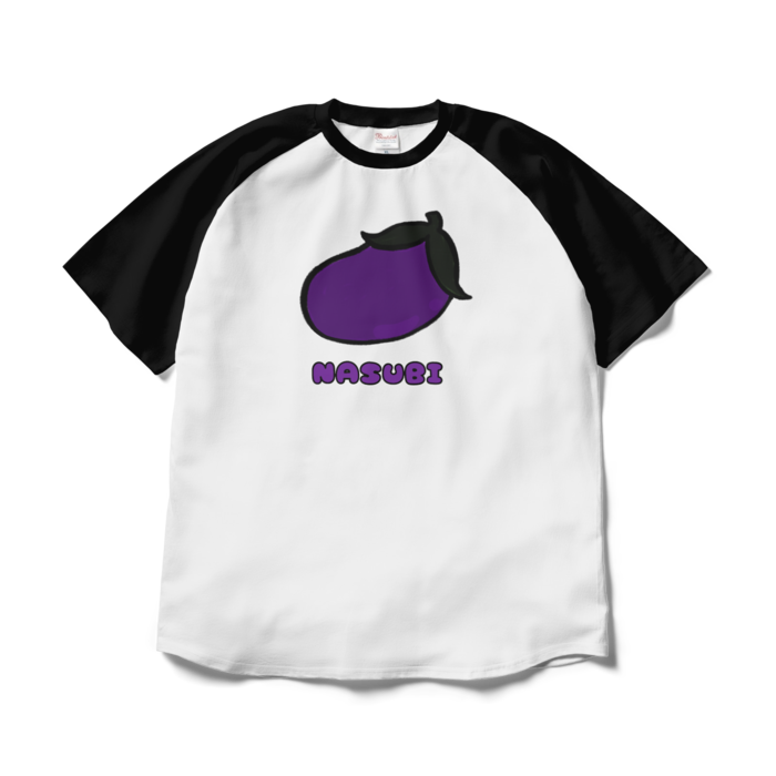ラグランTシャツ - XL - ホワイト×ブラック