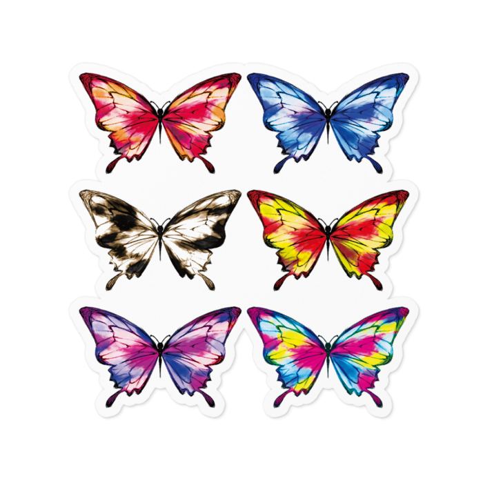 華色蝶々 ステッカー Amaori Booth