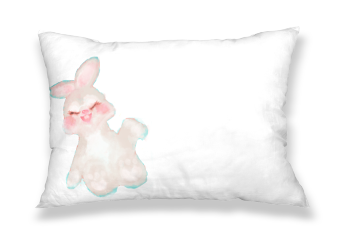 🍓🐇枕カバー - 43x63cm - 両面