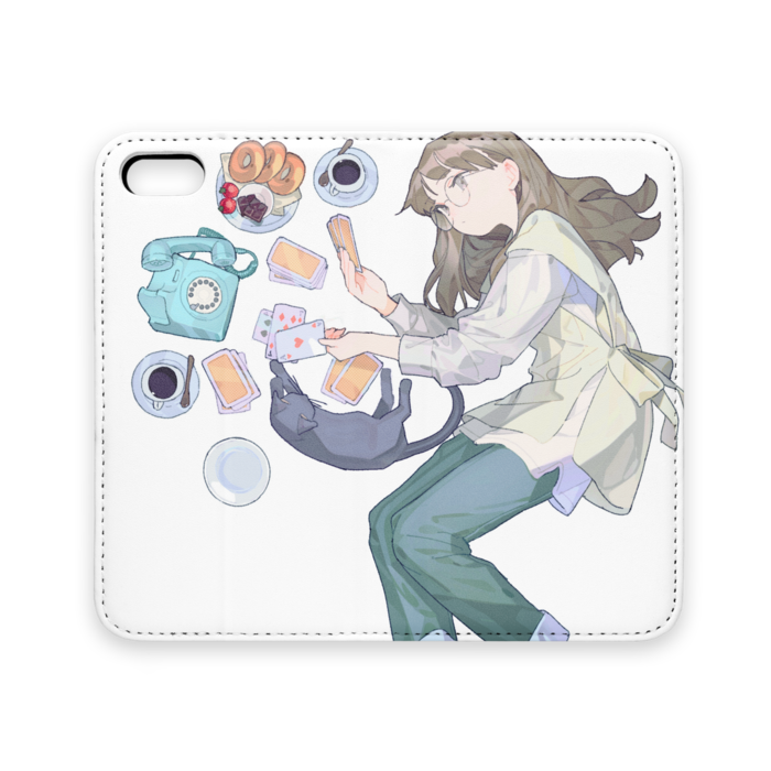 手帳型iPhoneケース(ベルトなし) - iPhone 5 / 5s / SE - ストラップ穴 なし
