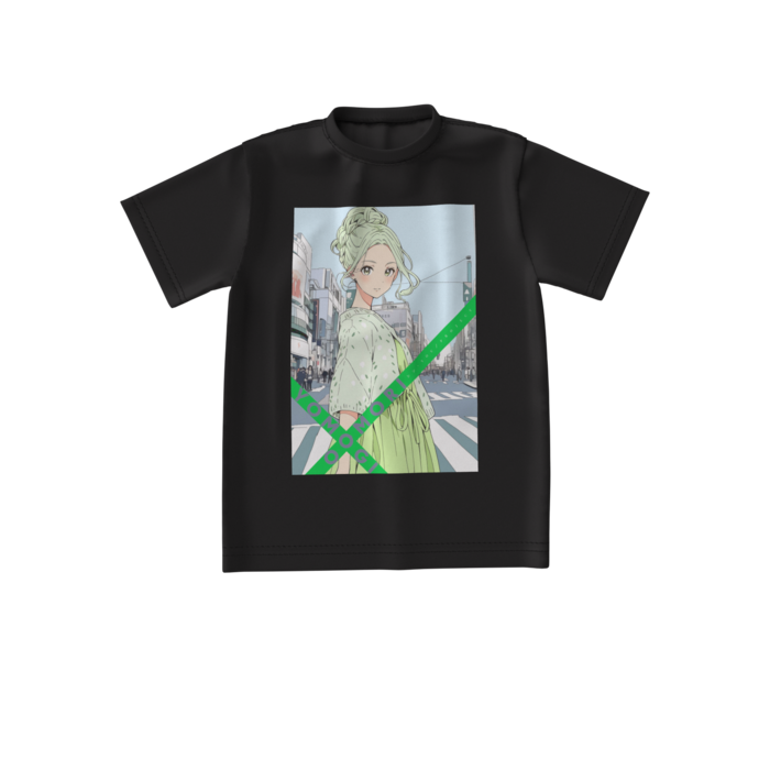 ビッグシルエットTシャツ - S - 正面よもぎ