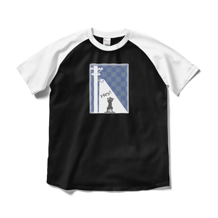 ラグランTシャツ - M - ブラック×ホワイト