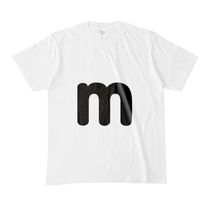 「m」（小文字）Tシャツ - M - 白