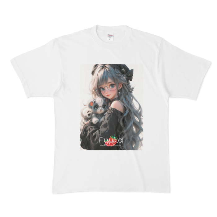 Tシャツ - XL - 白(1)イチゴ付き
