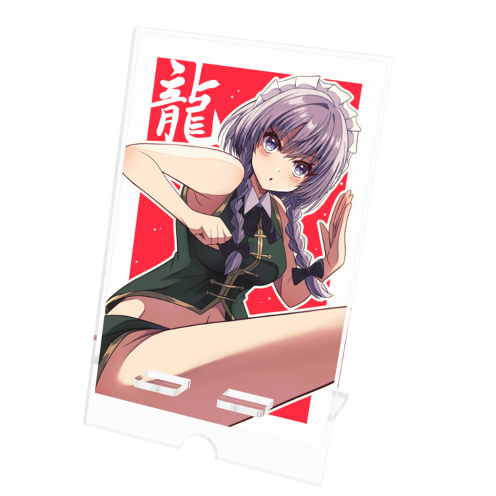 アクリルスマホスタンド - 100x160mm(ケーブル穴あり)