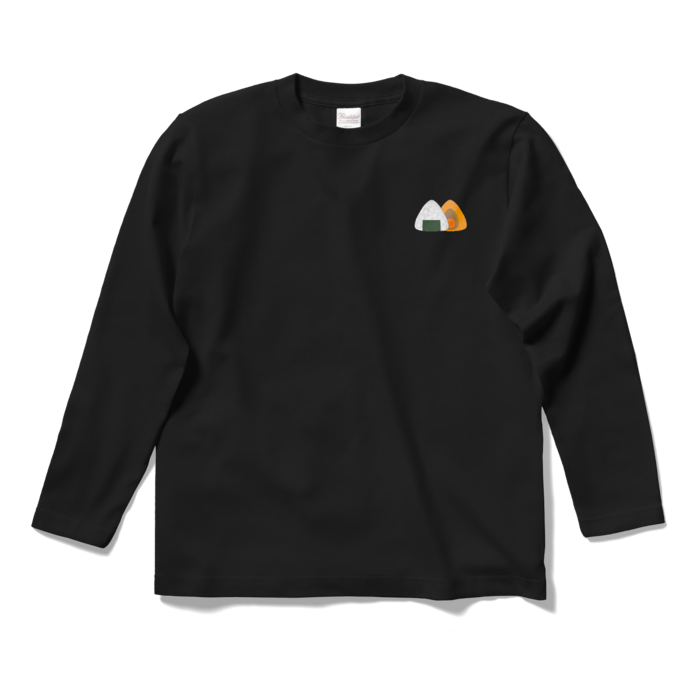 おにぎりロングスリーブ黒Tシャツ S