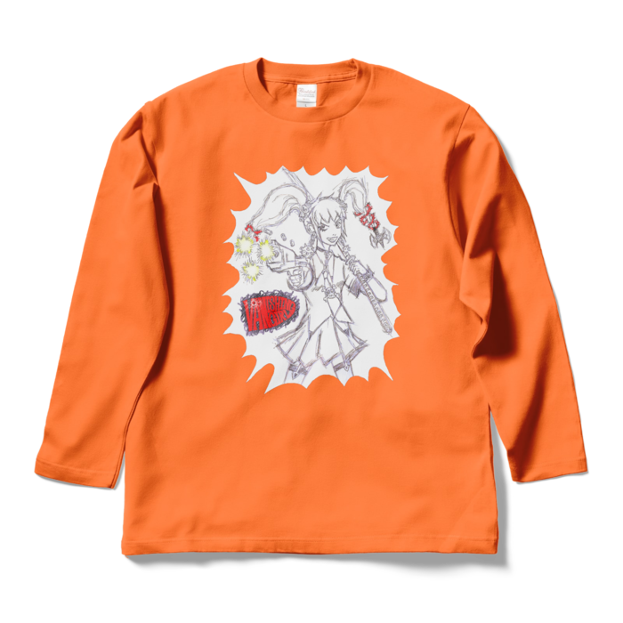 ロングスリーブTシャツ - L - オレンジ