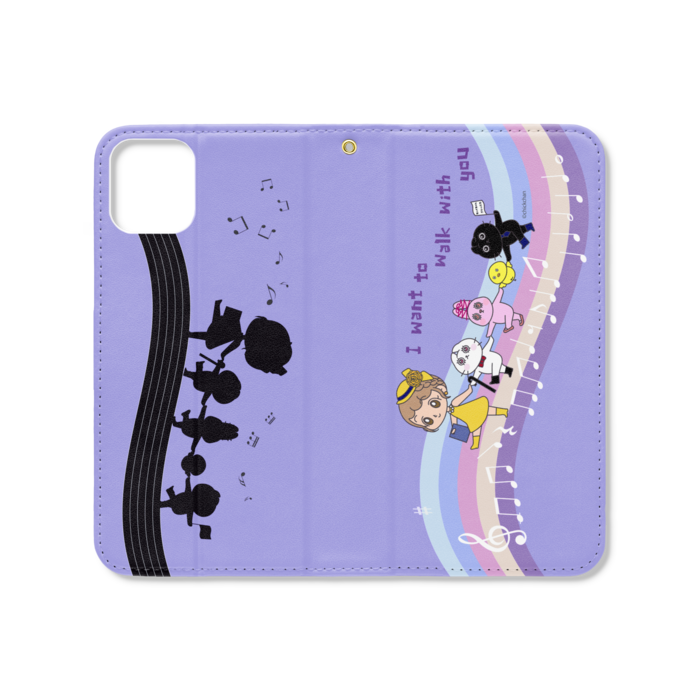 手帳型iPhoneケース(ベルトなし) - iPhone 11 - ストラップ穴 あり