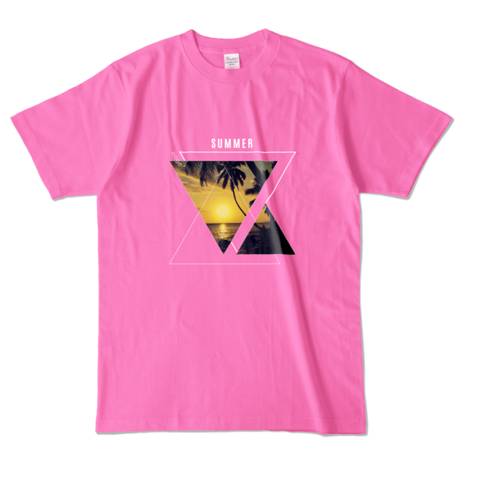 カラーTシャツ - L - ピンク (濃色)