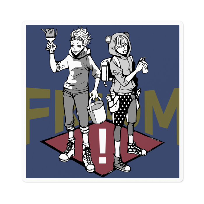 ステッカー - 100 x 100 (mm)