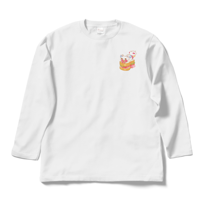 ロングスリーブTシャツ - L - ホワイト（正面ワンポイント付）