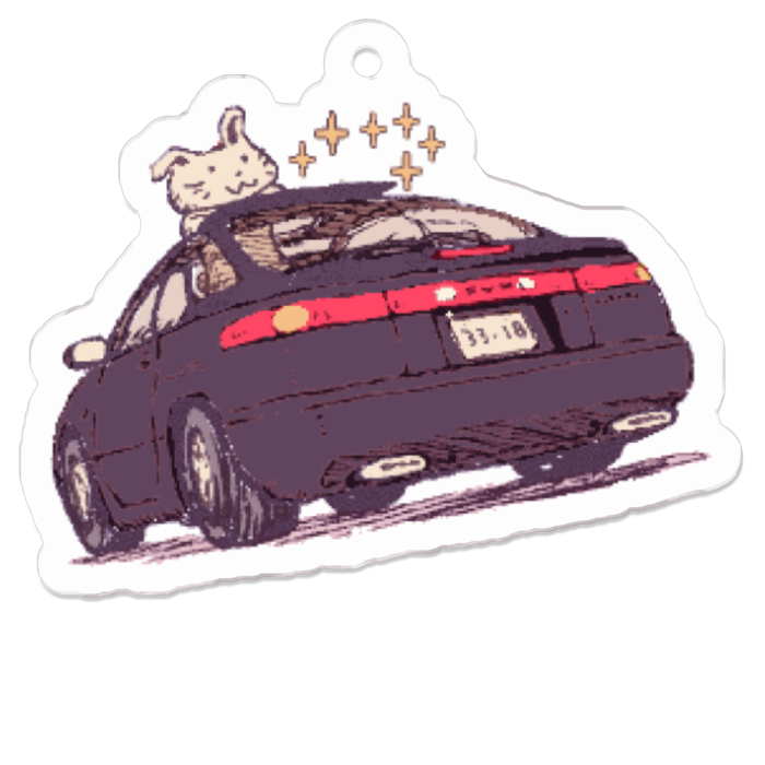 アクリルキーホルダー(コーティング) - 50 x 50 (mm)