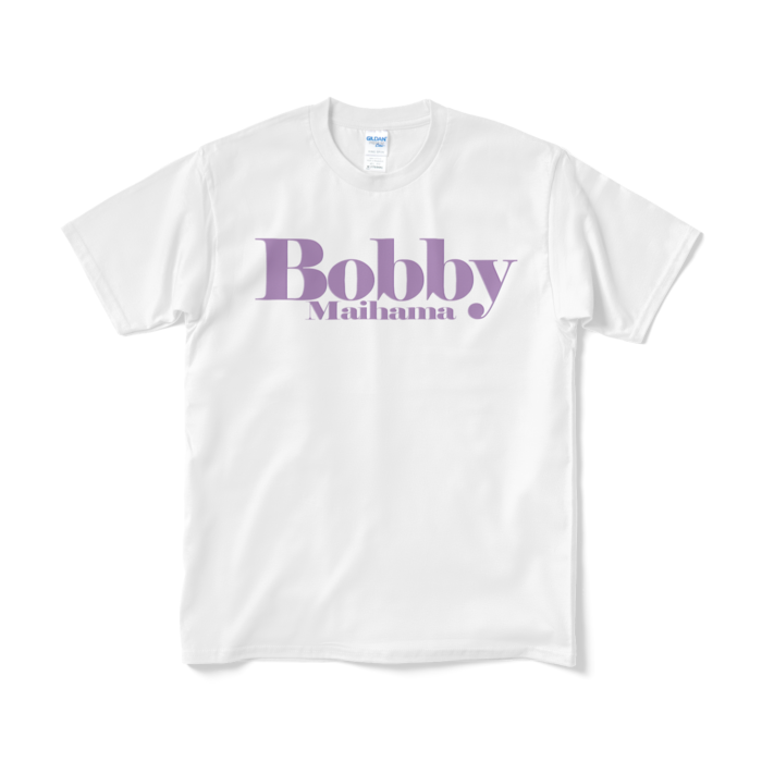 BobbyのTシャツ（ライトパープルロゴ） - M - ホワイト