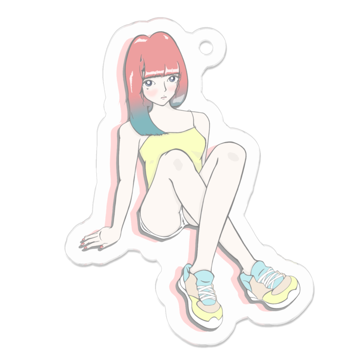アクリルキーホルダー(コーティング) - 50 x 50 (mm)