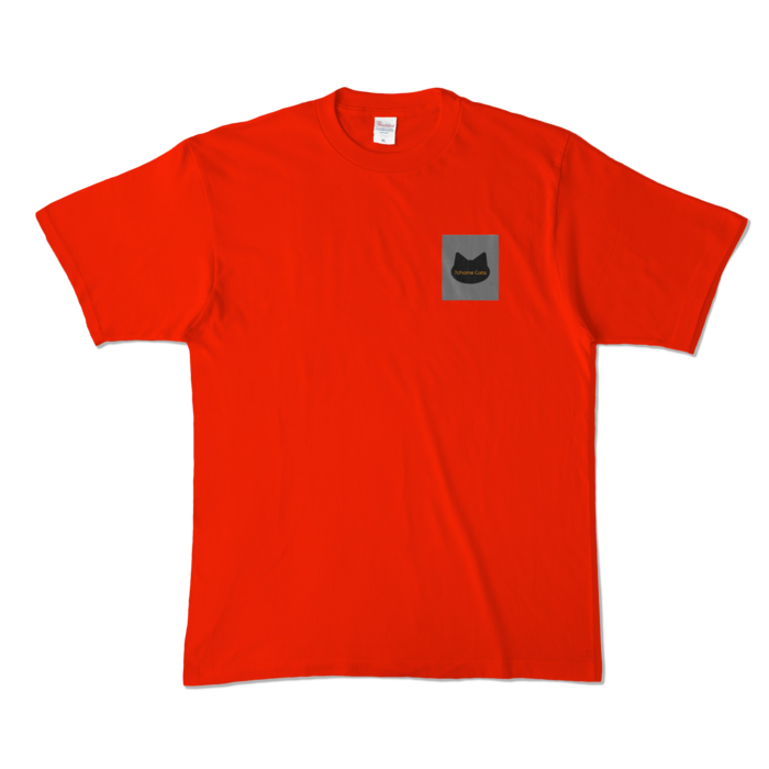 カラーTシャツ - XL - レッド /ロゴ　グレー