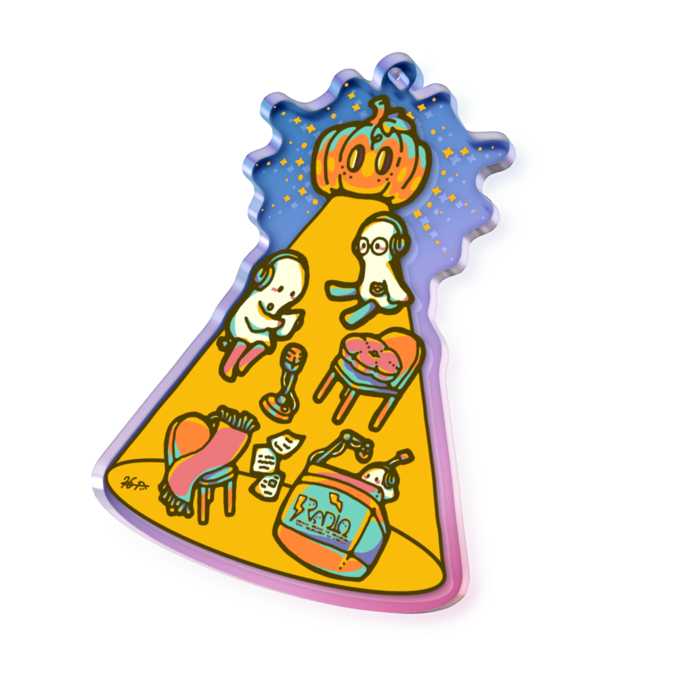 オーロラアクリルキーホルダー - 70 × 70mm