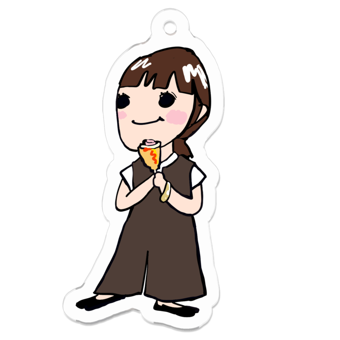 アクリルキーホルダー④ホットドッグ - 50 x 50 (mm)(4)