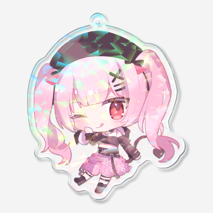 ホログラムアクリルキーホルダー - 70 × 70mm