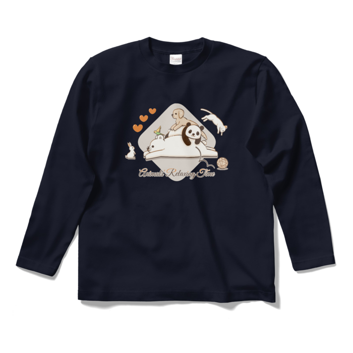 ロングスリーブTシャツ　紺色　S