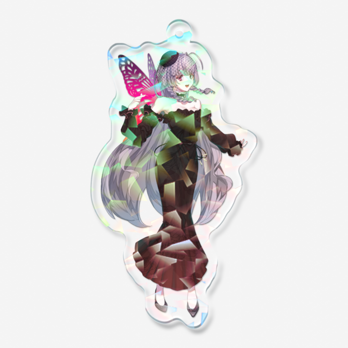 ホログラムアクリルキーホルダー - 70 × 70mm