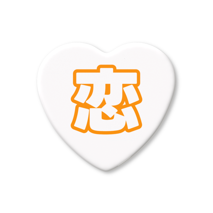 ハート缶バッジ - 57 × 52.5mm