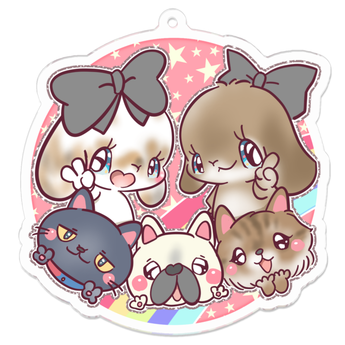 アクリルキーホルダー - 70 x 70 (mm)