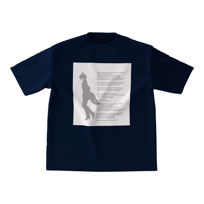 ビッグシルエットTシャツ - M - ネイビー