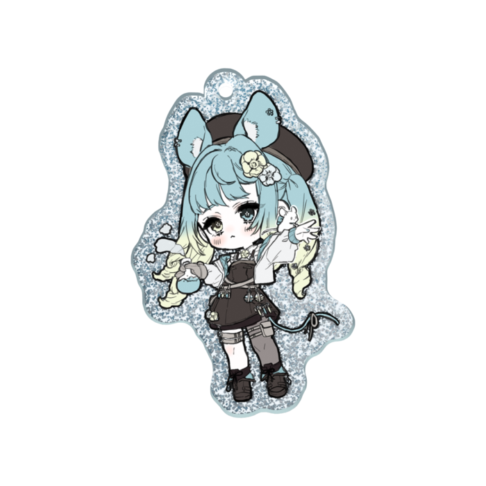 ラメアクリルキーホルダー - 50 × 50mm